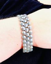 Masonry Silver Stretch Bracelet by Lia Sophia NEW! - RealThreads